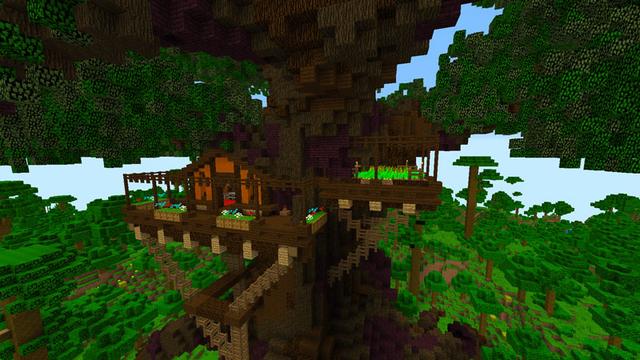 Screenshot of the Minecraft Bedrock Marketplace product Jungle Treehouse created by Dodo Studios.