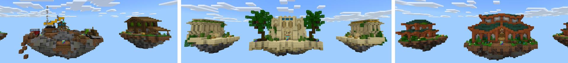 Panorama of the Minecraft Bedrock Marketplace product Lucky Block Bed Wars created by Dodo Studios.