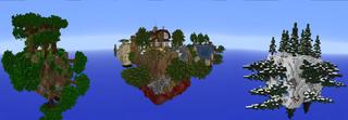 Panorama of the Minecraft Bedrock Marketplace product Lucky Block Sky Cubes created by Dodo Studios.