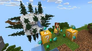 Screenshot of the Minecraft Bedrock Marketplace product Lucky Block Sky Cubes created by Dodo Studios.