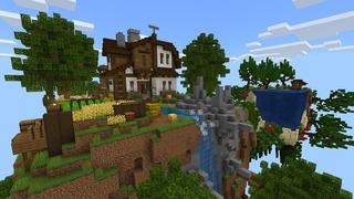 Screenshot of the Minecraft Bedrock Marketplace product Lucky Block Sky Cubes created by Dodo Studios.