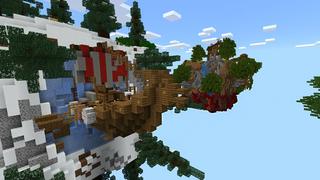 Screenshot of the Minecraft Bedrock Marketplace product Lucky Block Sky Cubes created by Dodo Studios.