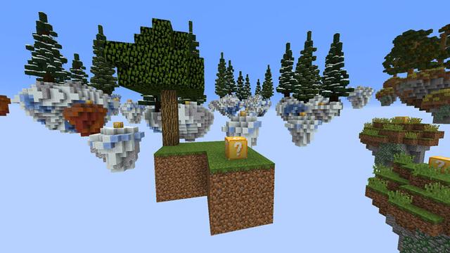 Screenshot of the Minecraft Bedrock Marketplace product Lucky Blocks Skyblock created by Dodo Studios.