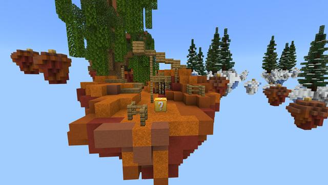 Screenshot of the Minecraft Bedrock Marketplace product Lucky Blocks Skyblock created by Dodo Studios.