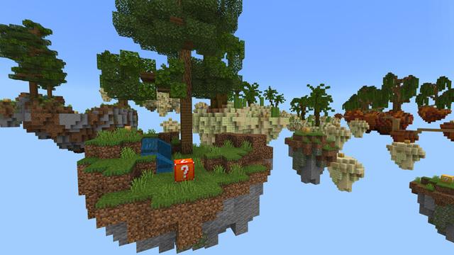 Screenshot of the Minecraft Bedrock Marketplace product Lucky Blocks Skyblock created by Dodo Studios.