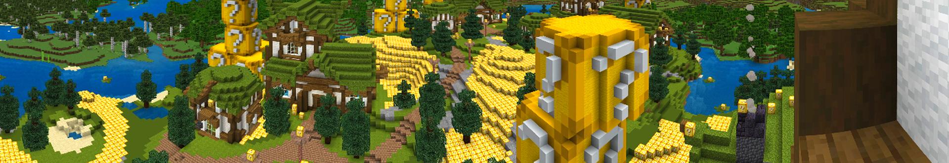 Panorama of the Minecraft Bedrock Marketplace product Lucky Blocks! created by Dodo Studios.