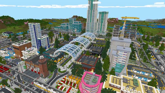 Screenshot of the Minecraft Bedrock Marketplace product Mega City created by Dodo Studios.