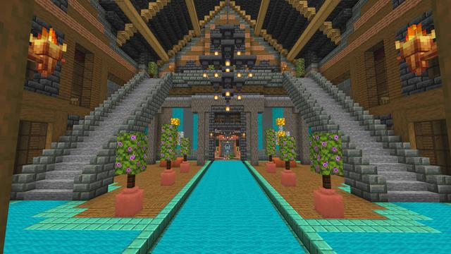 Screenshot of the Minecraft Bedrock Marketplace product Mega Wooden Mansion created by Dodo Studios.