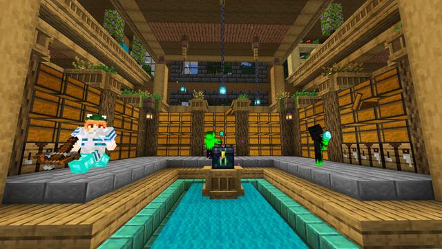 Screenshot of the Minecraft Bedrock Marketplace product Mega Wooden Mansion created by Dodo Studios.