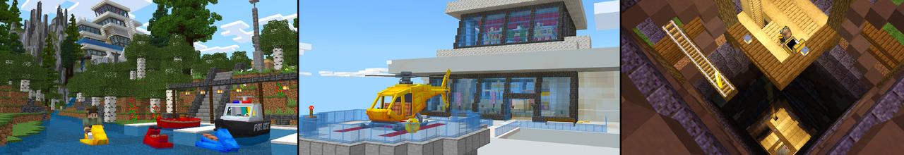 Panorama of the Minecraft Bedrock Marketplace product Millionaire Mansion created by Dodo Studios.