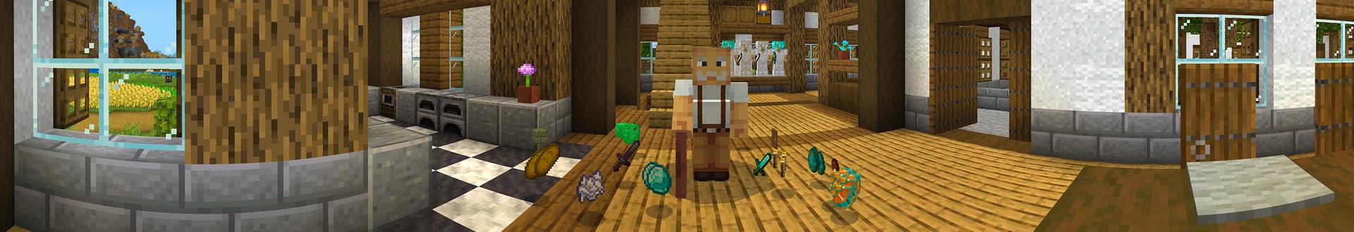 Panorama of the Minecraft Bedrock Marketplace product Mobs Drop Random Items created by Dodo Studios.