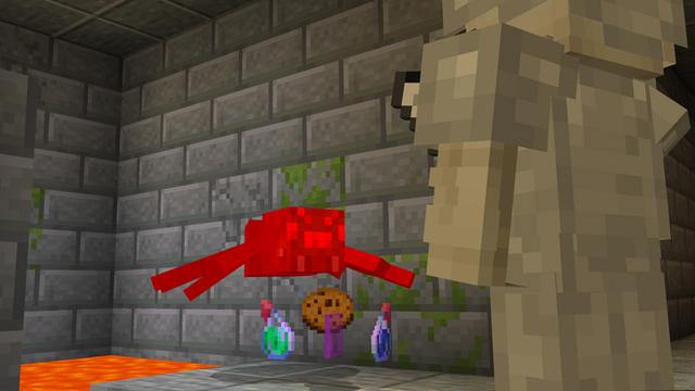 Screenshot of the Minecraft Bedrock Marketplace product Mobs Drop Random Items created by Dodo Studios.