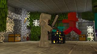 Screenshot of the Minecraft Bedrock Marketplace product Mobs Drop Random Items created by Dodo Studios.