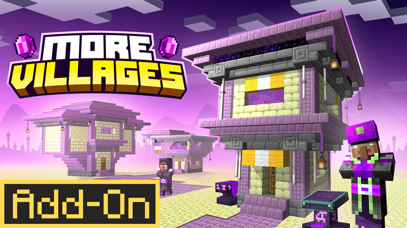 Thumbnail of the Minecraft Bedrock Marketplace product More Villages Add-On created by Dodo Studios.