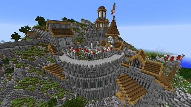 Screenshot of the Minecraft Bedrock Marketplace product Mountain Castle created by Dodo Studios.