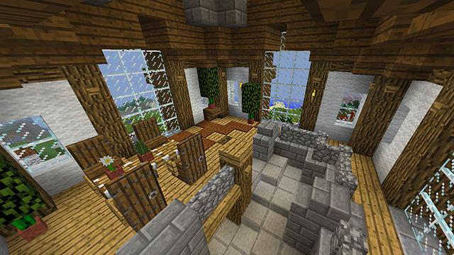 Screenshot of the Minecraft Bedrock Marketplace product Mountain Castle created by Dodo Studios.