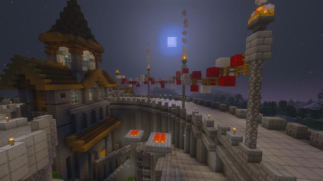 Screenshot of the Minecraft Bedrock Marketplace product Mountain Castle created by Dodo Studios.