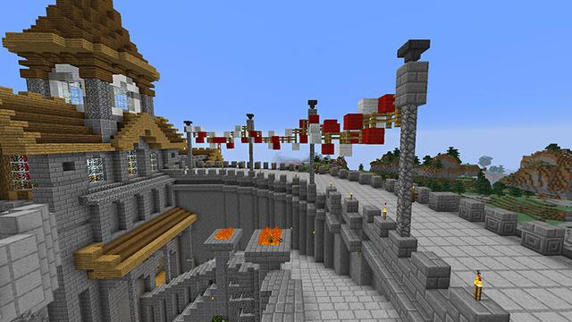 Screenshot of the Minecraft Bedrock Marketplace product Mountain Castle created by Dodo Studios.