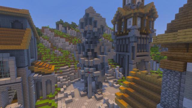 Screenshot of the Minecraft Bedrock Marketplace product Mountain Castle created by Dodo Studios.