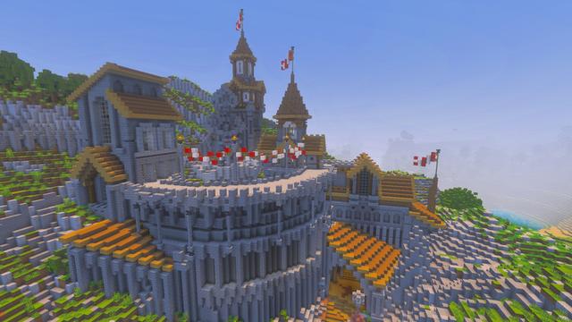 Screenshot of the Minecraft Bedrock Marketplace product Mountain Castle created by Dodo Studios.