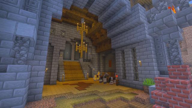 Screenshot of the Minecraft Bedrock Marketplace product Mountain Castle created by Dodo Studios.