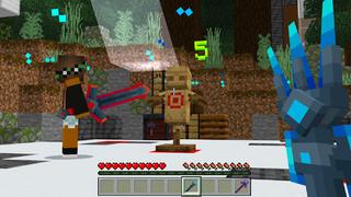 Screenshot of the Minecraft Bedrock Marketplace product Neon Weapons created by Dodo Studios.