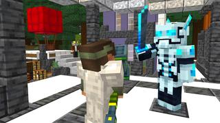 Screenshot of the Minecraft Bedrock Marketplace product Neon Weapons created by Dodo Studios.