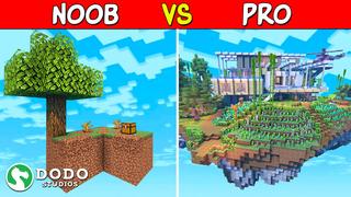 Thumbnail of the Minecraft Bedrock Marketplace product Noob VS Pro Skyblock created by Dodo Studios.