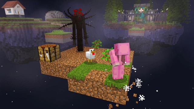 Screenshot of the Minecraft Bedrock Marketplace product One Block Horror created by Dodo Studios.