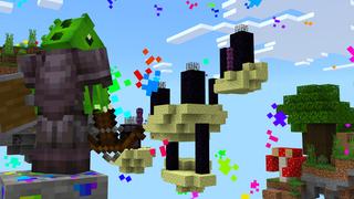 Screenshot of the Minecraft Bedrock Marketplace product One Block Rainbow created by Dodo Studios.