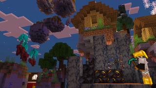 Screenshot of the Minecraft Bedrock Marketplace product One Block Rainbow created by Dodo Studios.