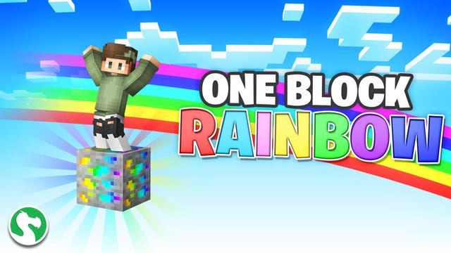 Thumbnail of the Minecraft Bedrock Marketplace product One Block Rainbow created by Dodo Studios.