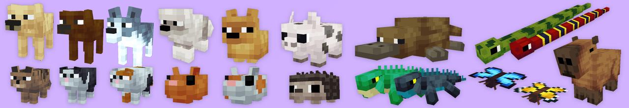 Panorama of the Minecraft Bedrock Marketplace product Pets Pack created by Dodo Studios.