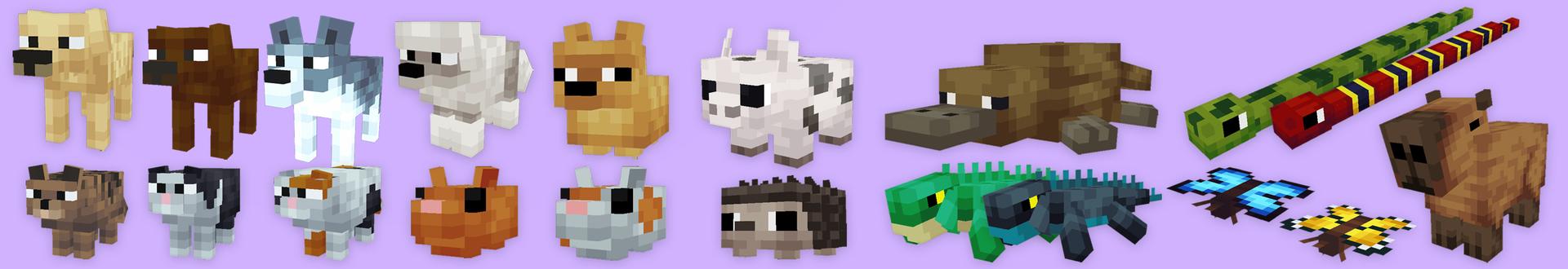 Panorama of the Minecraft Bedrock Marketplace product Pets Pack created by Dodo Studios.