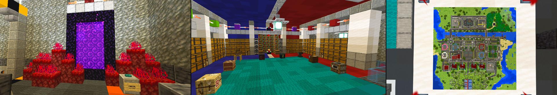 Panorama of the Minecraft Bedrock Marketplace product Police Base created by Dodo Studios.