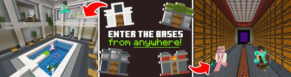 Panorama of the Minecraft Bedrock Marketplace product Portable Bases created by Dodo Studios.