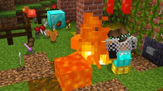 Screenshot of the Minecraft Bedrock Marketplace product Rainbow Lucky Mobs created by Dodo Studios.