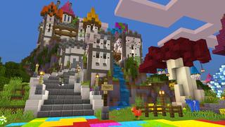 Screenshot of the Minecraft Bedrock Marketplace product Rainbow Lucky Mobs created by Dodo Studios.
