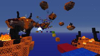 Screenshot of the Minecraft Bedrock Marketplace product Rainbow Parkour created by Dodo Studios.