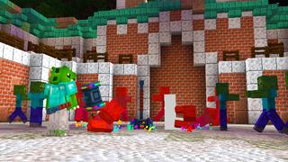 Screenshot of the Minecraft Bedrock Marketplace product Rainbow Weapons created by Dodo Studios.