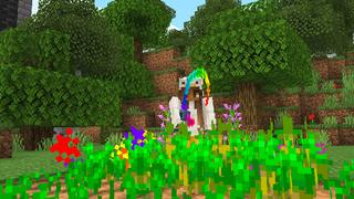 Screenshot of the Minecraft Bedrock Marketplace product Rainbow Weapons created by Dodo Studios.