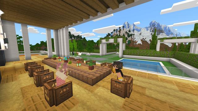 Screenshot of the Minecraft Bedrock Marketplace product Realistic Modern Mansion created by Dodo Studios.