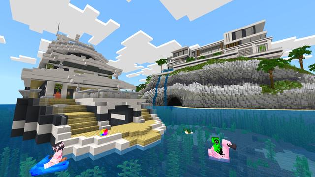 Screenshot of the Minecraft Bedrock Marketplace product Realistic Modern Mansion created by Dodo Studios.