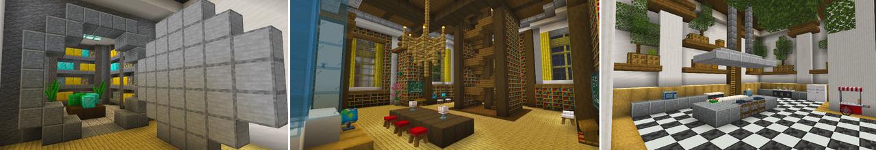 Panorama of the Minecraft Bedrock Marketplace product Rich Mansion created by Dodo Studios.