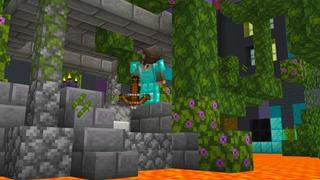 Screenshot of the Minecraft Bedrock Marketplace product Rising Lava Challenge created by Dodo Studios.