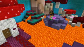 Screenshot of the Minecraft Bedrock Marketplace product Rising Lava Parkour created by Dodo Studios.