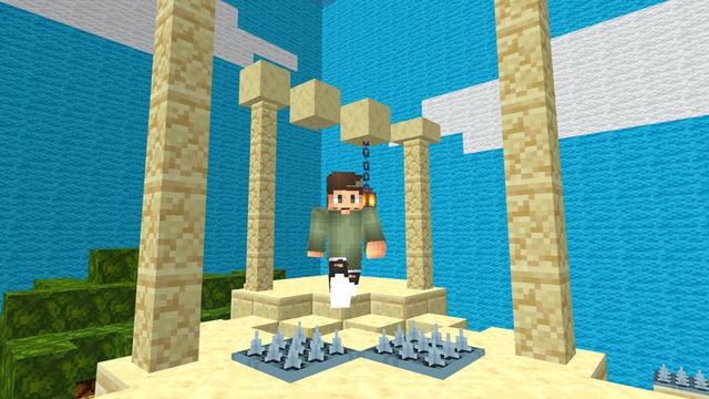Screenshot of the Minecraft Bedrock Marketplace product Rising Lava Parkour created by Dodo Studios.