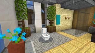 Screenshot of the Minecraft Bedrock Marketplace product Secret Toilet Base created by Dodo Studios.