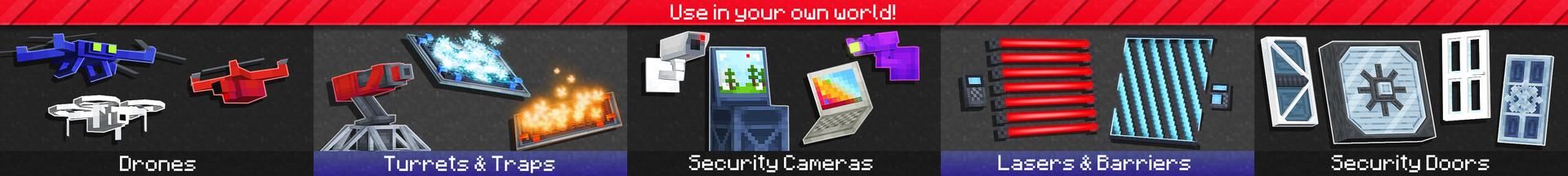 Panorama of the Minecraft Bedrock Marketplace product Security Add-On created by Dodo Studios.