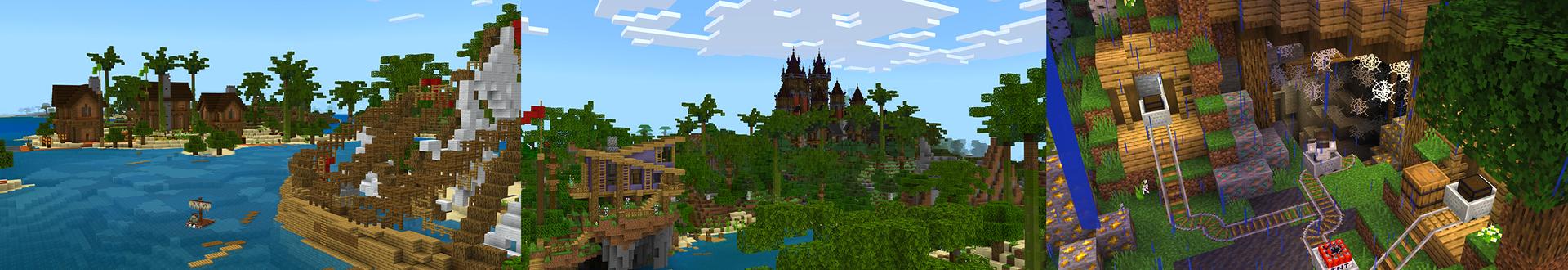 Panorama of the Minecraft Bedrock Marketplace product Shipwreck Adventure created by Dodo Studios.